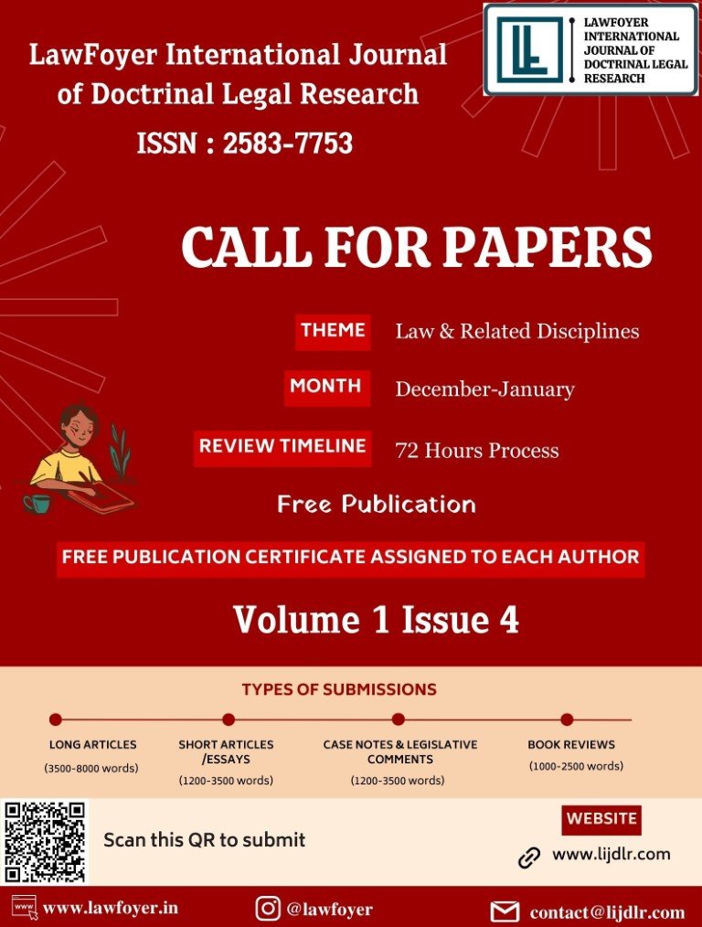 Call For Paper LIJDLR Journal